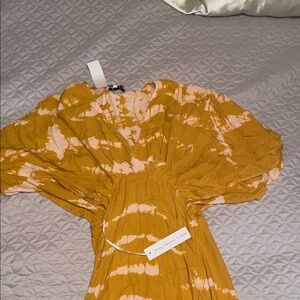 Young Fabulous & Broke Mustard and Cream Dress